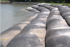 Geotube used fro bank stabilization